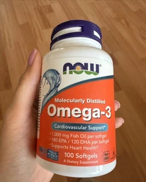Жирные кислоты NOW Omega-3 500 софтгель