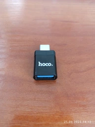 Перехідник адаптер Type-C на USB female adapter HOCO (4A, USB3.0 OTG). Black фото від покупців 3