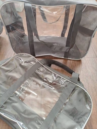 Набор сумок в роддом EcoNova (4 шт.) | Размеры S, М, XL,XXL | Прозрачные с серым спанбондом Для мамы и малыша фото от покупателей 7
