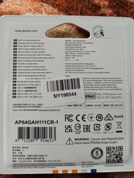Флеш память USB Apacer AH111 64GB USB 2.0 Blue (AP64GAH111U-1) фото от покупателей 5