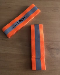 Светоотражающая повязка на руку LOOM толщина 0,9мм 4x35cm светоотражаючая лента флуорисцентно - оранжевая (2шт.) фото от покупателей 13