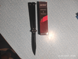 Нож Бабочка Складной Черный Высококачественная сборка фото от покупателей 8