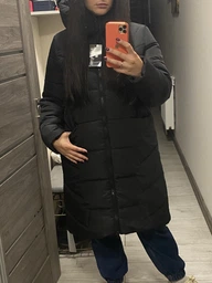 Жіноча зимова куртка з капюшоном подовжена MODA 000117 3XL (54) Чорний (М-000117/1 D) фото від покупців 1