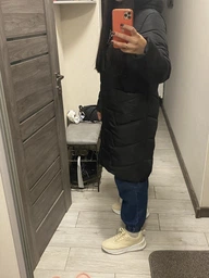 Жіноча зимова куртка з капюшоном подовжена MODA 000117 3XL (54) Чорний (М-000117/1 D)