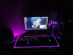 Игровая поверхность с подсветкой INTEKO 300х800х4мм RGB черный фото от покупателей 9