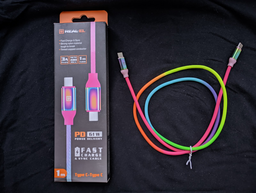 Кабель Real-El Premium USB Type C - Type C Rainbow 1 м (EL123500053)