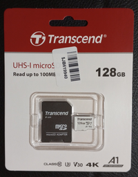 Карта памяти Transcend 300S microSDXC 128GB UHS-I U3 + SD-Adapter (TS128GUSD300S-A) фото от покупателей 8
