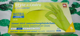 Перчатки нитриловые Ampri Style Cedro неопудренные Размер M 100 шт Светло-зеленые (4044941705866)