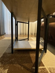 Стол журнальный трансформер Куб Комбо Ferrum-decor 540x532x500 Черный металл ДСП Дуб Сан-Марино 16 мм (KUB002) фото от покупателей 9