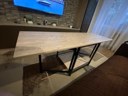 Стол журнальный трансформер Куб Комбо Ferrum-decor 540x532x500 Черный металл ДСП Дуб Сан-Марино 16 мм (KUB002) фото от покупателей 8