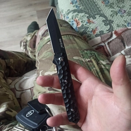 Нож Складной Выкидной (полуавтомат) Танто с Клипсой (на пояс) фото от покупателей 4