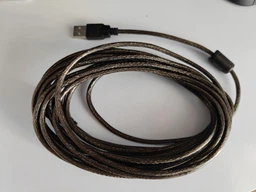 Удлинитель USB 2.0 AM/AF, 5m, 2 фильтра, прозрачно-черный