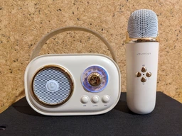 Портативная колонка караоке с микрофоном Pulse Platinum C-20 BT/TF/USB/FM с влагозащитой 5 Вт, розовая фото от покупателей 3