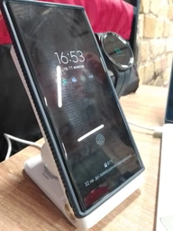 Беспроводная зарядная док станция magsafe для телефона самсунг samsung айфон iphone часов samsung galaxy наушников 3 в 1 25W Nillkin PowerTrio Magsafe series: fog Galaxy Watch универсальная складная компактная с адаптером