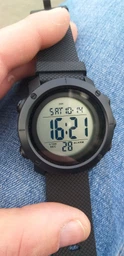 Мужские часы Skmei 1426 Черные с белым циферблатом фото от покупателей 1