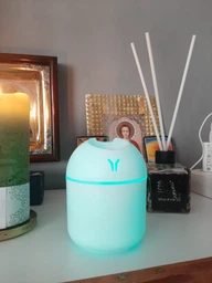 Зволожувач повітря ультразвуковий USB Colorful Humidifier білий фото от покупателей 9