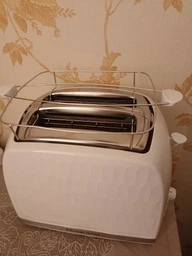 Russell Hobbs Тостер Honeycomb, 850Вт, пластик, широкі слоти, білий фото от покупателей 3