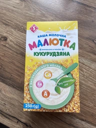 Молочная каша быстрого приготовления Малютка Кукурузная для детского и диетического питания 250 г (4820199501319)