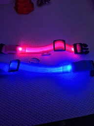 Светящийся Led ошейник для собак и кошек 30-40 см Синий (00014MaxR)