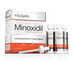 Foligain Minoxidil 5% лосьйон від випадіння та для росту волосся з низьким вмістом спирту (1 флакон 60 мл) фото від покупців 4