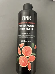 Шампунь для жирного волосся "Грейпфрут та зелений чай" Tink SuperFood For Hair 500ml