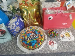 Сахарна їстівна картинка емендемс, ммдемс, M&M's вис. 5,5-9см, Ø16см для дітей на торт (SNP - 01420)