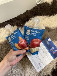 Упаковка Фруктово-овочевого пюре Gerber з Яблук Моркви та Гарбуза для дітей із 6 місяців 150 г х 12 шт (8445290223340) фото від покупців 7