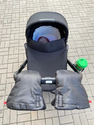 Муфта рукавички раздельные на коляску для рук на флисе BAVO HandMuff Черные фото от покупателей 5