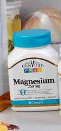 Магний 21st Century Magnesium 250 мг для поддержки нервной системы и здоровья сердца 110 таблеток(6277625)
