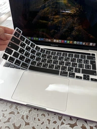 Накладка на клавіатуру Fruct для MacBook Pro 13 (2020) / MacBook Pro 13 (2022 M2) / Pro 16 (2019) EU Чорна Українскі букви фото від покупців 3