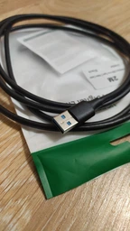 Кабель UGREEN US184 USB 3.0 to USB-C Nickel Plating QC3.0 3A 5Gbps 1m Black (20882)