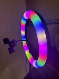 Профессиональная светодиодная LED цветная кольцевая лампа для селфи блогеров предметной сьемки 26 см для фото и видео со штативом
