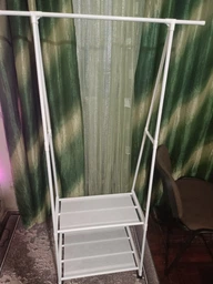 Стійка вішалка пересувна для одягу з полицею для взуття The New Coat Rack 365 CR на коліщатках фото від покупців 8