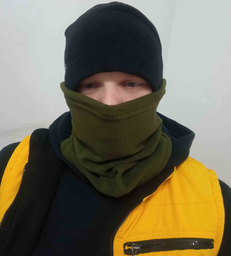 Зимний флисовый шарф бафф универсальный / хомут / тактическая шапка для ЗСУ 9019 OnePro Хаки 67484