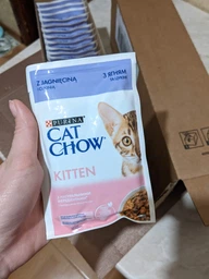 Упаковка влажного корма для котят Purina Cat Chow Kitten кусочки в подливе с ягненком и цуккини 85 г x 26 шт. фото от покупателей 1