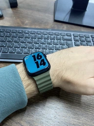 Силіконовий ремінець Fruct Ocean для Apple Watch 42/44/45/46/49 mm White Black фото від покупців 11