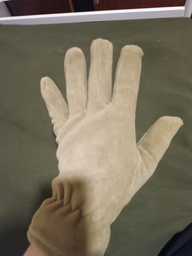 Теплі зимові флісові військові рукавички для армії та військових зсу Бежеві фото від покупців 2