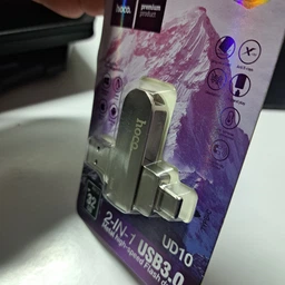 Высокоскоростная флешка 2в1 USB 3.0/ Type-C для телефона, компьютера, планшета HOCO 32GB с поддержкой OTG Silver