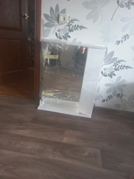 Зеркало со шкафчиком VAN MEBLES Мира белая 60 см правостороннее фото от покупателей 1