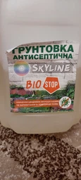 Антисептическая противогрибковая грунтовка Биостоп SkyLine 1л фото от покупателей 6