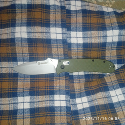 Нож складной Ganzo G704 (длина: 206мм, лезвие: 90мм), хаки