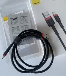 Кабель заряджання Baseus Cafule Cable для Apple Lightning to USB для IOS пристроїв iPhone/iPad 2 M Black+Grey фото від покупців 6