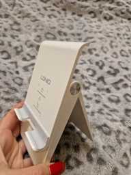 Телескопічна підставка для телефонів настільна Ldnio foldable desktop stand (4.7-7,2"). White фото від покупців 2