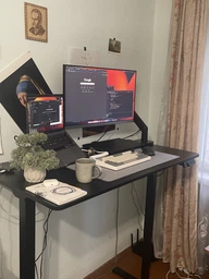 Стол с электрорегулировкой высоты RZTK eDesk 2 1200 х 600 мм Black фото от покупателей 1