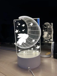 Настільний декоративний LED світильник-нічник, декоративна 3D лампа, дитячий нічник, дитяча нічна лампа, дитячий подарунок з LED ефектом 10*18 см Z-584 фото від покупців 8