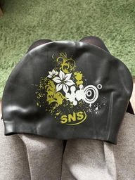 Силиконовая шапочка для плавания SNS Galaxy серебристая для длинных волос унисекс 55-62 см водонепроницаемая