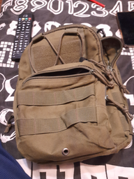 Тактичний штурмовий військовий рюкзак сумка з одного лямкою Armour Tactical М3 Oxford 600D (з системою MOLLE) 5 літрів Чорний фото від покупців 4