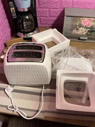 Russell Hobbs Тостер Honeycomb, 850Вт, пластик, широкі слоти, білий фото от покупателей 1