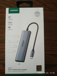 USB-хаб Ugreen CM511 5-в-1 USB-C > HDMI / 3xUSB 3.0 / PD 100W 4K-60Гц Темно-сірий (15597) фото від покупців 2