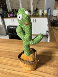 Танцюючий кактус 120 пісень з підсвічуванням Dancing Cactus Зелений повторення голосу + упаковка (FG22)